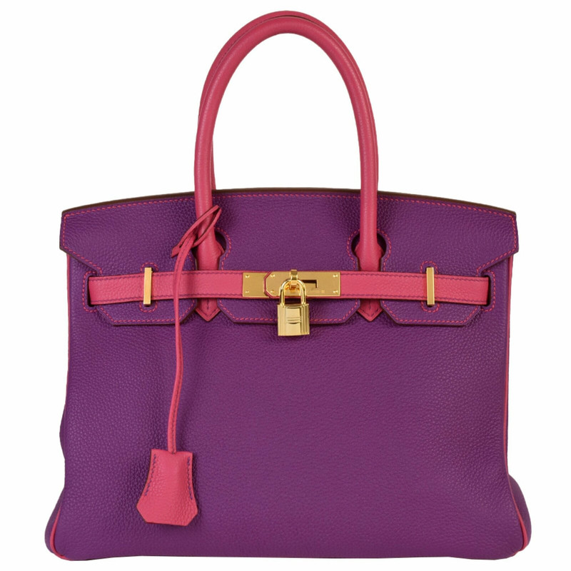 Birkin Bag 30 Leather in Violet