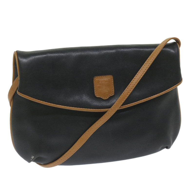 Triomphe Bag Leather in Black