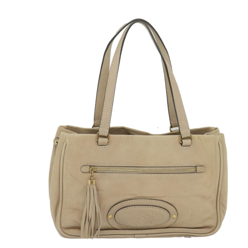 Tote bag Leather in Beige
