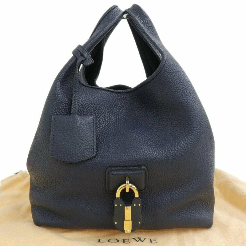 Handbag Leather in Blue