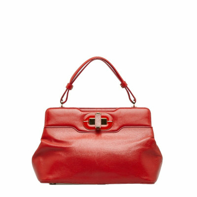 Bulgari Handbag Leather in Red