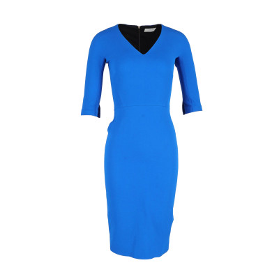 Victoria Beckham Kleid aus Seide in Blau