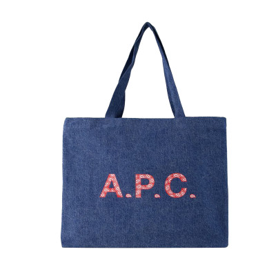A.P.C. Tote Bag aus Baumwolle in Blau