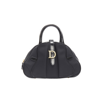 Christian Dior Tote bag Patent leather in Black