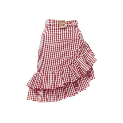 Balmain Skirt Cotton in Red