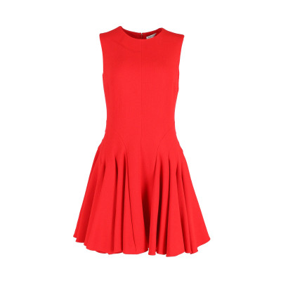 Christian Dior Kleid aus Wolle in Rot