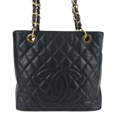 Chanel Shopping Tote Petit in Pelle in Nero
