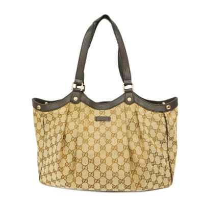 Gucci Tote bag Canvas in Yellow