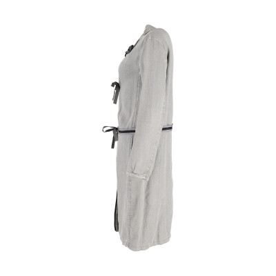 Prada Jacke/Mantel aus Leinen in Grau