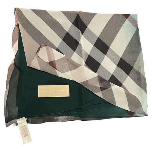 BURBERRY Damen Schal/Tuch aus Seide in Grün | Second Hand