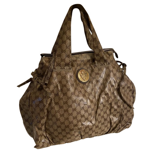 GUCCI Women's Hysteria Bag Patent leather in Brown