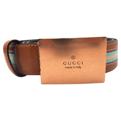Gucci Belt Canvas in Turquoise
