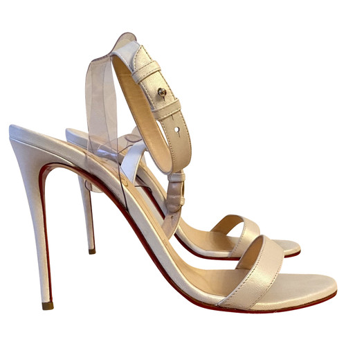 CHRISTIAN LOUBOUTIN Women's Sandals Leather in White