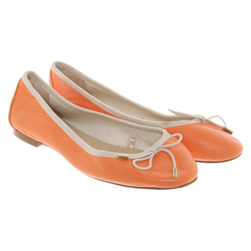 MASSIMO DUTTI Women's Slipper/Ballerinas aus Leder in Orange