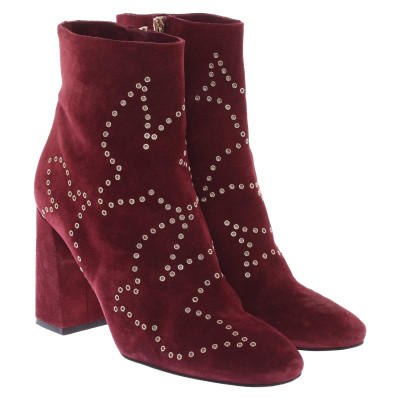 Red (V) Ankle boots Leather in Bordeaux