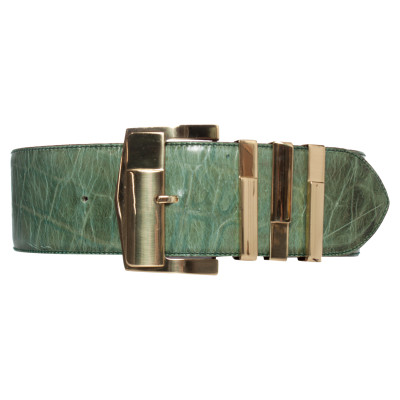 Gianni Versace Belt Leather in Green