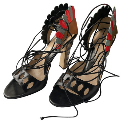 Paula Cademartori Sandals Leather in Black