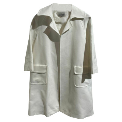 Dice Kayek Giacca/Cappotto in Cotone in Bianco