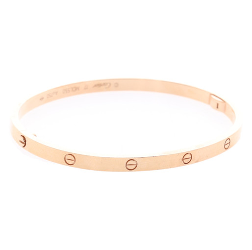 rebelle.com | Love Armband schmal Rotgold aus Rotgold in Gold(One size)