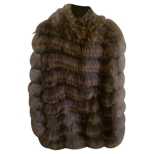 YVES SALOMON Dames Fur coat in Maat: FR 38 | Tweedehands