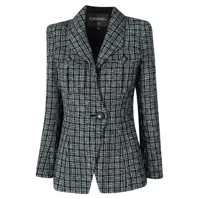 Chanel Jacket/Coat Cotton in Silvery