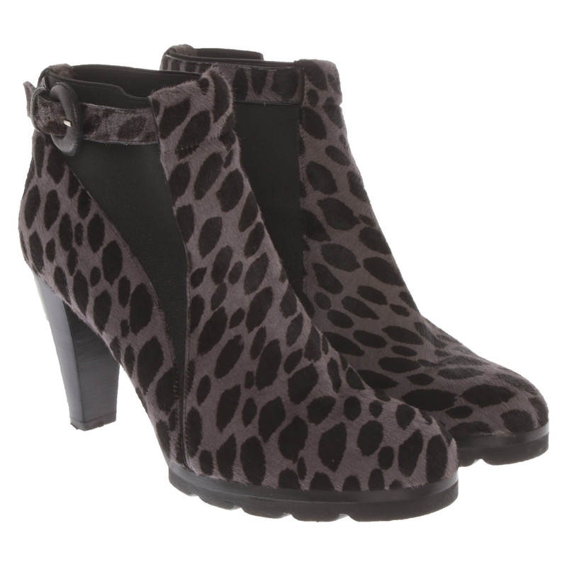 Shoes High Boots Heel Boots Walter Steiger Heel Boots turquoise-black allover print casual look 