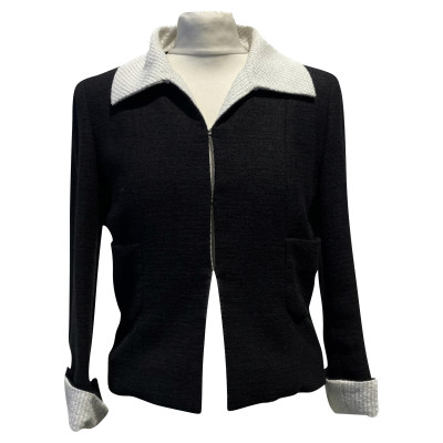 Chanel Jacket/Coat Linen in Black