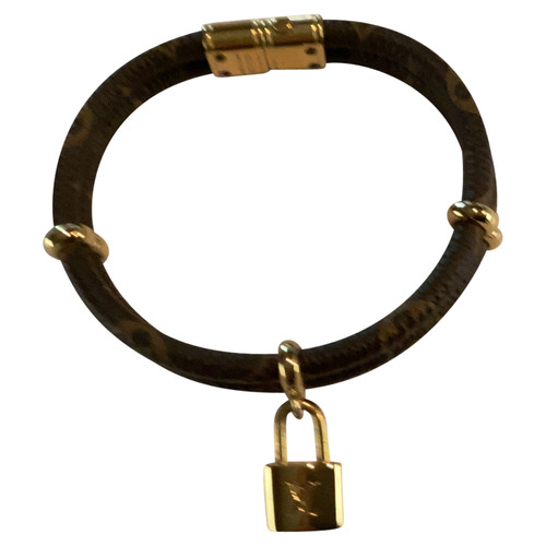 LOUIS VUITTON Dames Armband Leer in Bruin