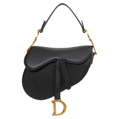 Dior Saddle Bag Leer in Zwart