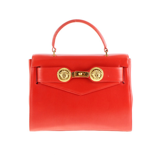 Gianni Versace Rote Handtasche mit Schloss