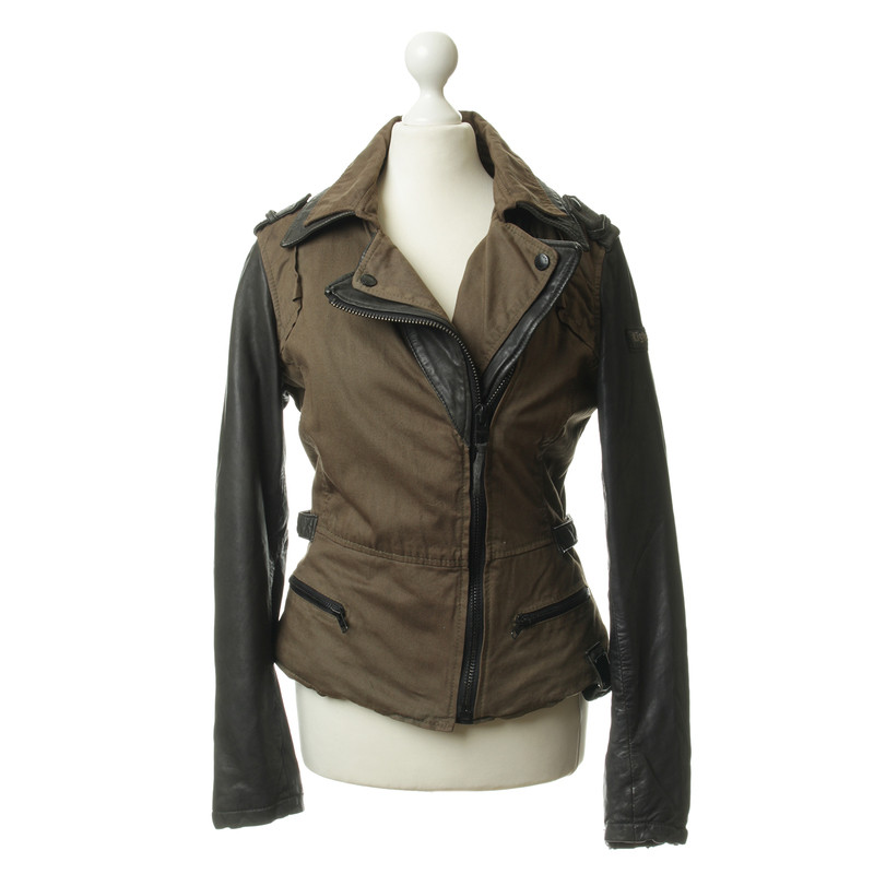 OTHER DESIGNER Women's Tigha - jacket with leather trim