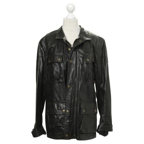 BELSTAFF Women's Leather jacket with perforation Size: IT 46