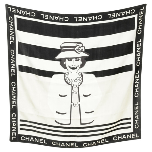 Chanel Seidentuch mit Logo-Motiv