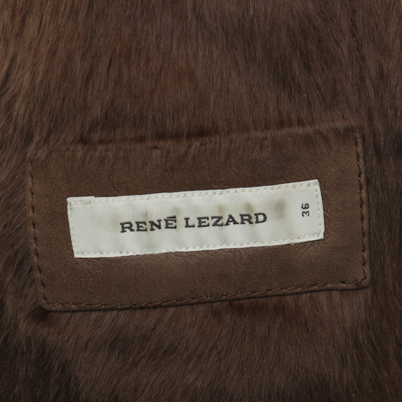 RENÉ LEZARD Women's Leather coat with fur lining Size: DE 36