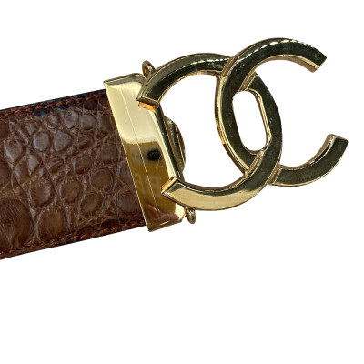 Chanel Cintura in Pelle in Marrone