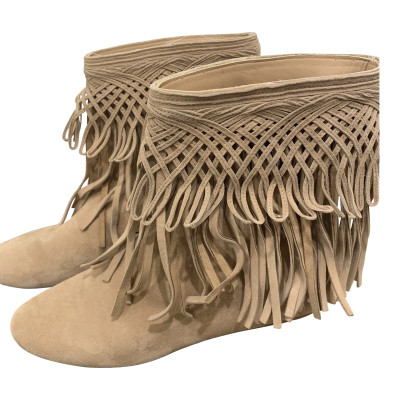 Christian Dior Ankle boots Suede in Beige