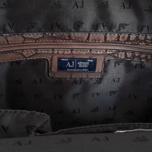 ARMANI JEANS Women's Backpack in crocodile leather look