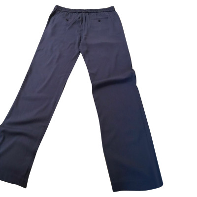 Massimo Dutti Paire de Pantalon en Viscose en Bleu