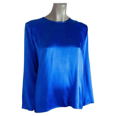 Yves Saint Laurent Kleid aus Seide in Blau