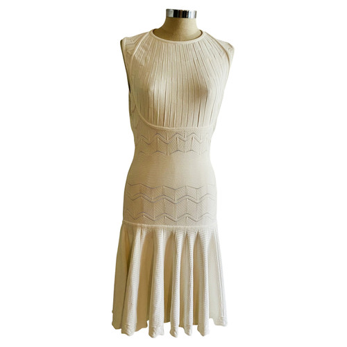 ALEXANDER MCQUEEN Damen Kleid aus Viskose in Weiß Größe: M