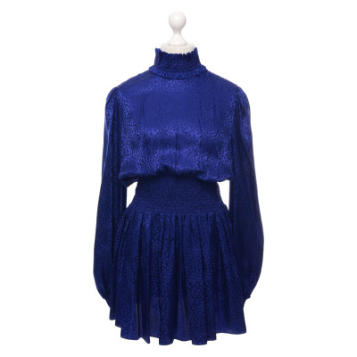 Balmain Kleid aus Seide in Blau