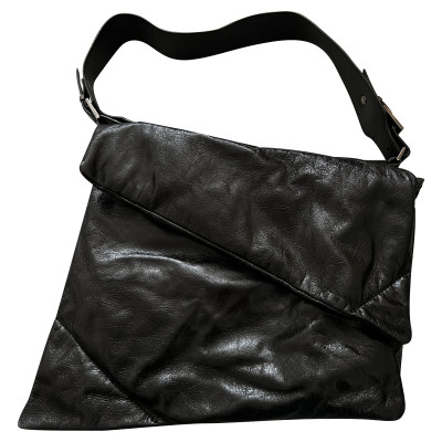 Malloni Handtasche aus Leder in Schwarz