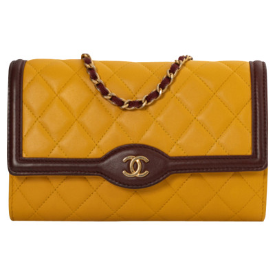 Chanel Backpack Leather in Yellow