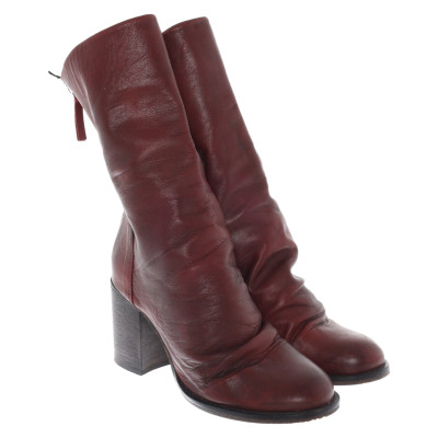 Free People Boots Leather in Bordeaux