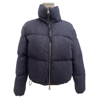 Moncler Jacket/Coat Jeans fabric in Blue