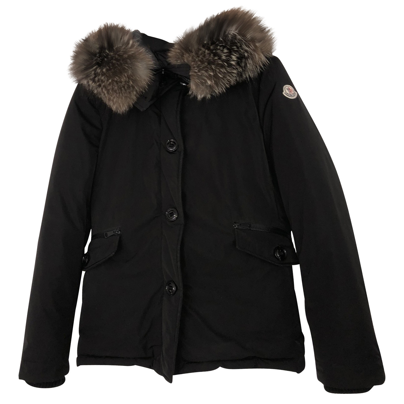 Moncler Jacket/Coat Fur in Black - Second Hand Moncler Jacket/Coat Fur in  Black buy used for 737€ (2913539)