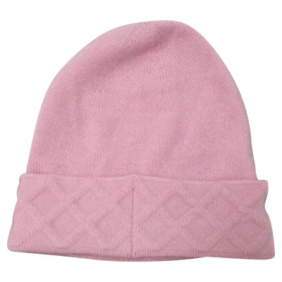 Chanel Hut/Mütze aus Kaschmir in Rosa / Pink