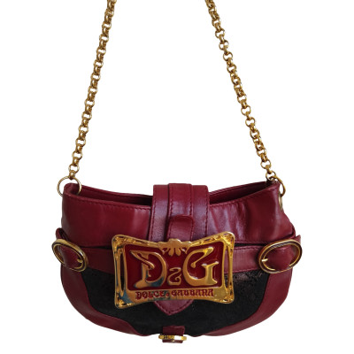 Dolce & Gabbana Handtasche aus Leder in Bordeaux