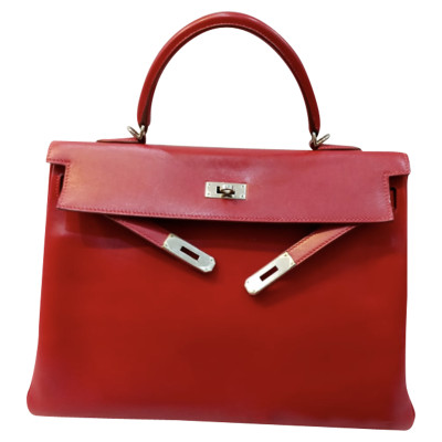 Hermès Kelly Bag 32 Leather in Red