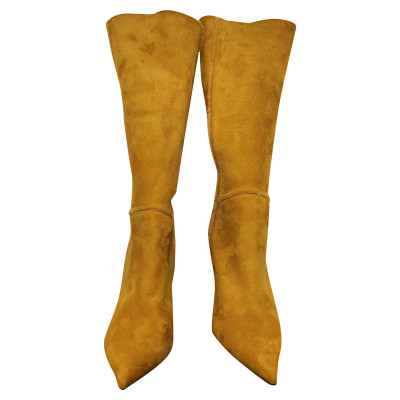 Casadei Stiefel aus Pelz in Gelb